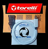 Кабель гбо Torelli T3, T3 Pro, T3 OBD, T3s, Torelli T4 direct injection для диагностики и настройки ГБО Torell
