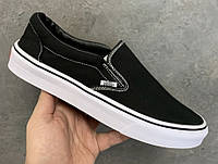 Мужские Кроссовки Vans Classic Slip-On Black White