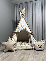 Вигвам Медвеженок во снах 3 БОНБОН, Полный комплект, вигвам для мальчика, вигвам детский, детская палатка