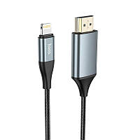 Кабель HOCO Lightning to HDMI High-definition on-screen cable UA15 |2M, 1080P|