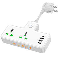 Подовжувач HOCO Voyage 2-position expansion socket AC11A |3USB/Type-C, 10A|