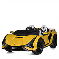 Детский электромобиль Bambi M 5072 EBLR-6 Lamborghini. двухместный, желтый