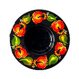 Підсвічник дерев'яний Петриківський розпис для свічок ручна робота 3x9 см МАКИ Український сувенір, фото 4