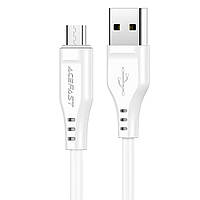 Кабель ACEFAST C3-09 USB to Micro 2,4A, 1.2m, TPE, TPE connectors, White