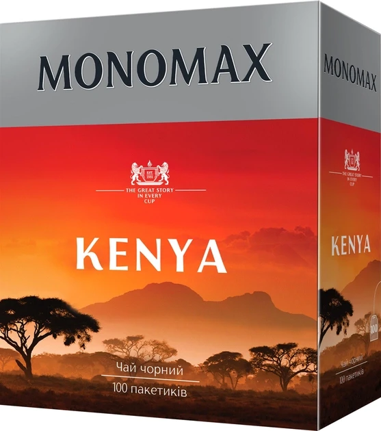 Чай чорний пакетований Мономах Kenya 100 х 2 г