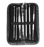 Набір для видалення вугрів (прищів) лопатка, ложка 7 елементів професійне очищення пор Soulima 12567 Польща, фото 8