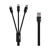 Кабель combo Micro USB + Lightning + Type-C Remax Kerolla RC-094th