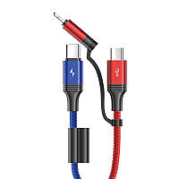 Кабель combo Micro USB / Lightning + Type-C JOYROOM s-M376 |1.3m, 3.5A|