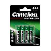 Батарейка CAMELION Super Heavy Duty Green AAA/R03 BP4 4шт (C-10000403)