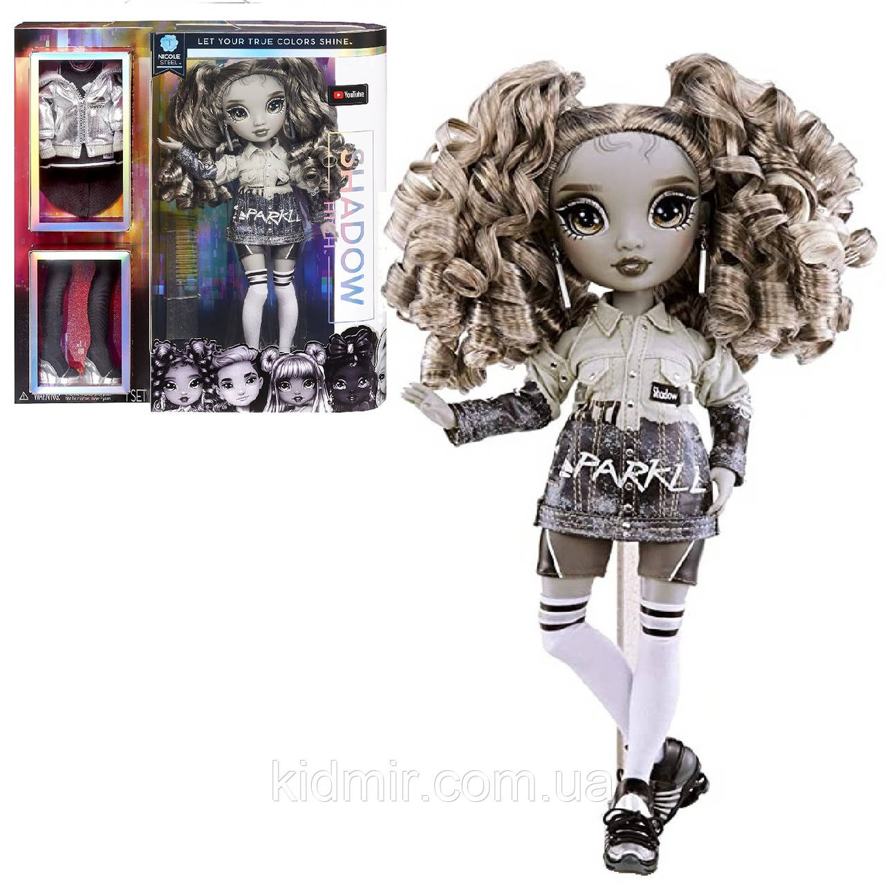 Rainbow High 583585 Shadow High Nicole Steel Лялька Рейнбоу Хай Ніколь Стиль, фото 1