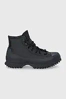 Urbanshop Шкіряні черевики Converse жіночі колір чорний на платформі 171427C.BLACK-BLACK розмір: 36, 37, 37.5,