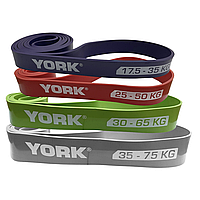 Набор резинок для фитнеса York Fitness 4 шт (17,5 - 65 кг) p