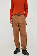 Urbanshop Бавовняні штани Barbour колір коричневий фасон chinos розмір: 50, 52