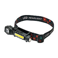 Ліхтарик налобний LED RL-211 |Type-C, XPE LED+COB, Magnetic fix torch|