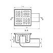 Трап ANIplast з горизонтальним випуском 50 мм, з решіткою 10х10 см TA5104EU, фото 2