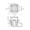 Трап ANIplast з горизонтальним випуском 50 мм, з решіткою 10х10 см ТА5604EU, фото 2
