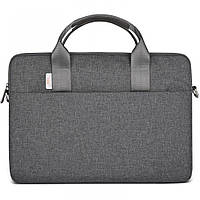 Сумка для ноутбука WiWU Minimalist Laptop Bag с ремешком 14" (14.2") серая