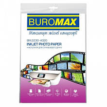 Фотопапір BUROMAX 2220-4020 А4 (210*297мм) глянцевий для струменевого друку 180г/м2 20арк. (1)