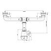 Сифон подвійний для кухонної мийки KronoPlast 1 1/2"х40 мм з нарізними випусками SM34410000, фото 2