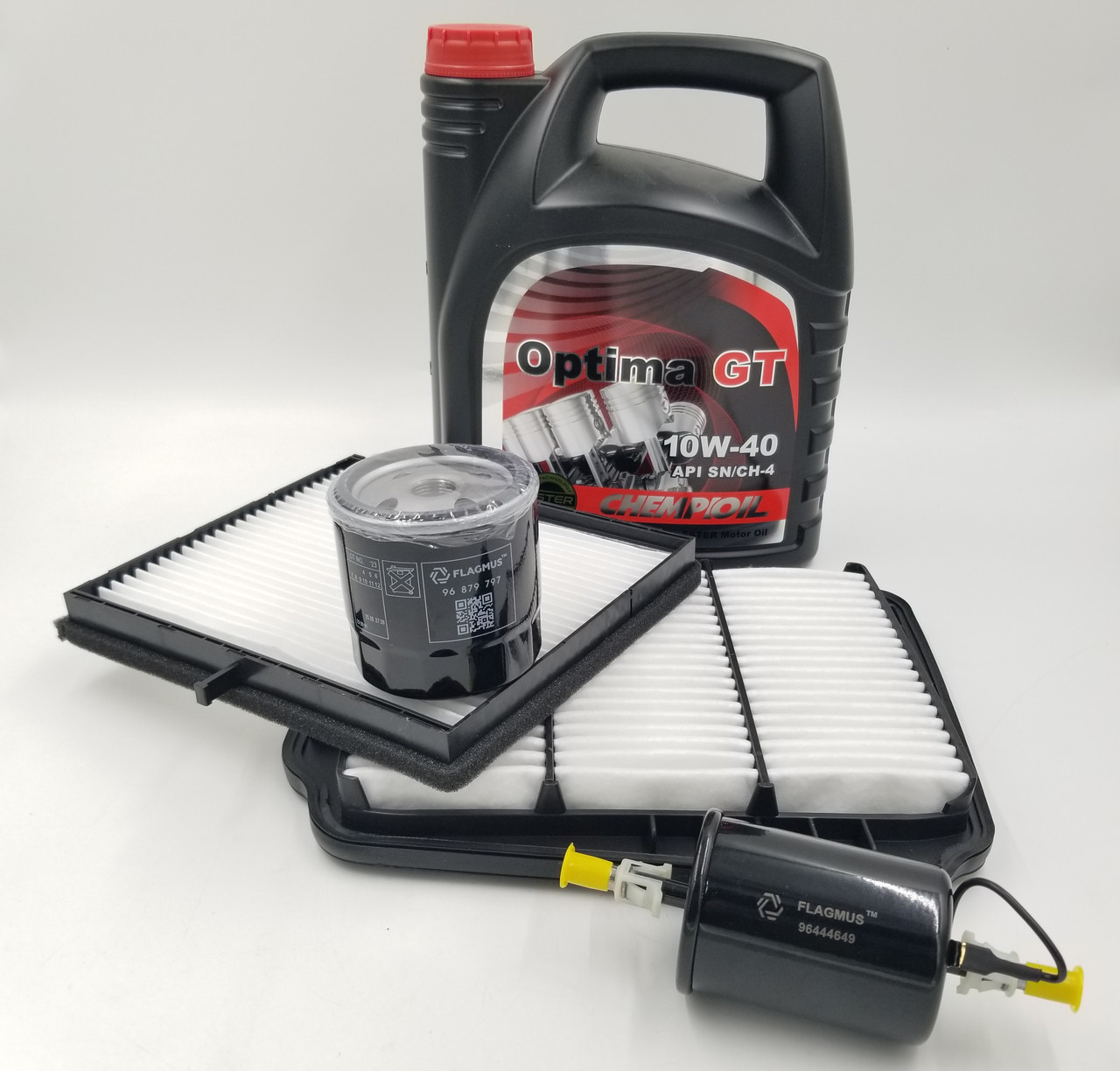 Мастило Chempioil та фільтри Лачетті (Олія+фільтр повітряний, Олійний, салону, паливний), фото 1