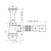 Сифон для раковини ANIplast з литим випуском 64 мм, з гнучкою трубою 40х40/50 мм C2015EU, фото 2