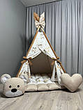 Вігвам Ведмежа БОНБОН з Корзиною Повний комплект, вігвам дитячий, вігвам для дівчинки, дитячий намет, вігвам для дітей, вігвам, фото 6