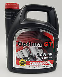 Масло ДВЗ 10W-40 Chempioil Optima GT SN/CF, ACEA A3/B4, 4-л напів-синтетика Chempioil - Швейцарія