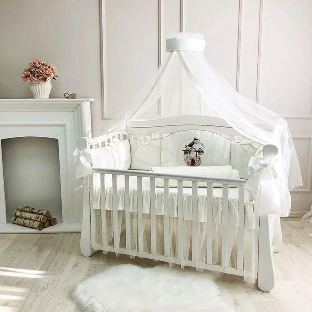 Дитяча постіль Маленька Соня стандарт, 7 елементів kolibri молочний, фото 1