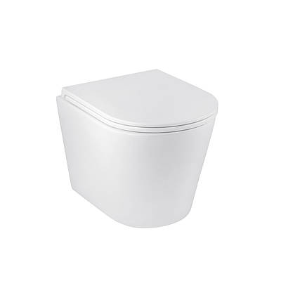Унітаз підвісний безобідковий Kroner Armada WHI513636 RIMLESS з сидінням Slim Duroplast / Soft-close / Quick relase (KA513636WHIR)