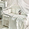 Дитяча постіль Маленька Соня стандарт, 7 елементів kolibri молочний, фото 4