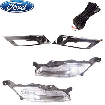 LED Протитуманні фари для Ford Fusion 2017-2018 9W з проведенням Комплект (FD-915)