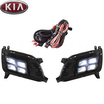 LED Протитуманні фари для Kia Optima K5 2013-2015 2DRL з проведенням Комплект (KA-687)