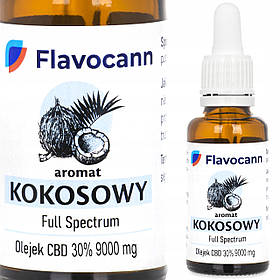 Олія КБД CBD oil 30% Flavocann Full Spectrum 30ml 9000mg KOKOS Польща