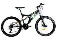 Двухподвесный Велосипед горный Azimut Blackmount FRD Колеса 26 Рама 18 Черно-зеленый Азимут 389