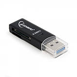 Зовнішній картрідер Gembird UHB-CR3-01, USB 3.0, для SD і MicroSD, фото 3