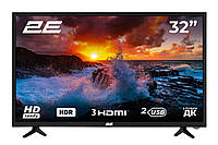 Телевизор без поддержки Smart TV 32" дюйма 2E 2E-32D3 с гарантией 2 года
