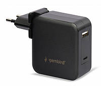 Сетевое зарядное устройство для ноутбука/планшета/телефона + кабель и переходник Gembird NPA-PD60-01
