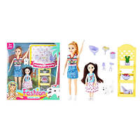 Кукла Lucky Girl с ребенком и собачкой, игровой набор цветочный магазин, кукла с аксессуарами (DN5612-16)