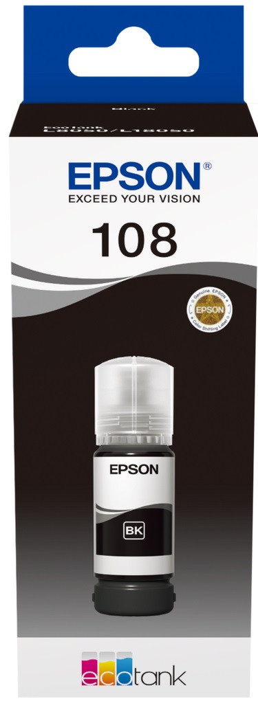 Epson Контейнер з чорнилом 108 EcoTank L8050/L18050 black