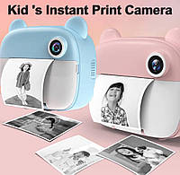Детская цифровая камера мгновенной печати, термопечать, фотопринтер с рулоном термобумаги 6714