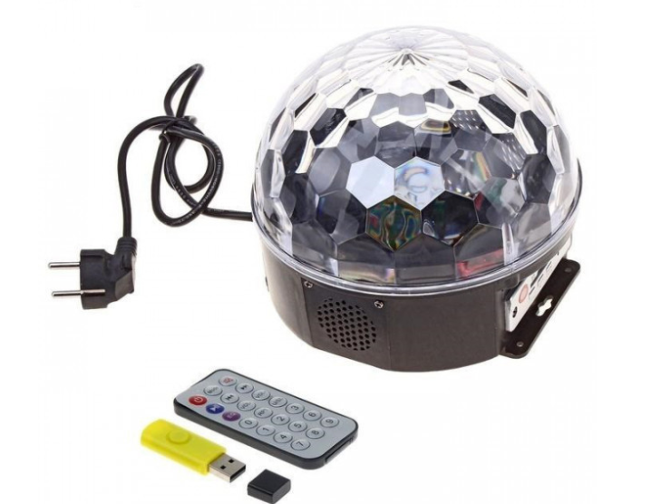 Музыкальный диско-шар с Bluetooth, USB, светомузыкой, 2-я динамиками и пультом TRE - фото 4 - id-p2109408113