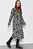 Пальто жіноче демісезонне чорно-білого кольору 174250S