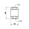 Зворотний клапан посилений LexLine 3/4" УК3901-В латунний, фото 2