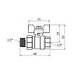 Кран-американка кульовий прямий Valves 1/2" PN30, фото 2