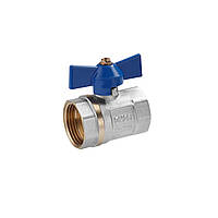 Кран шаровой Valves 1" ВВ PN30 синяя бабочка