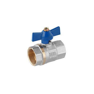 Кран кульовий Valves 3/4" ВВ PN30 синій метелик