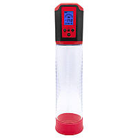 Автоматична вакуумна помпа Men Powerup Passion Pump Red, LED-табло, що перезаряджається, 8 режимів Дніпр