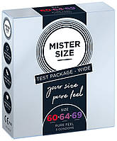 Набір презервативів Mister Size — pure feel — 60-64-69 (3 condoms), 3 розміри, товщина 0,05 мм Дніпро