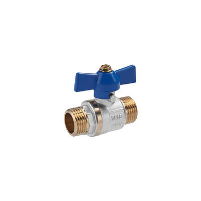 Кран кульовий Valves 1/2" НН PN30 синій метелик