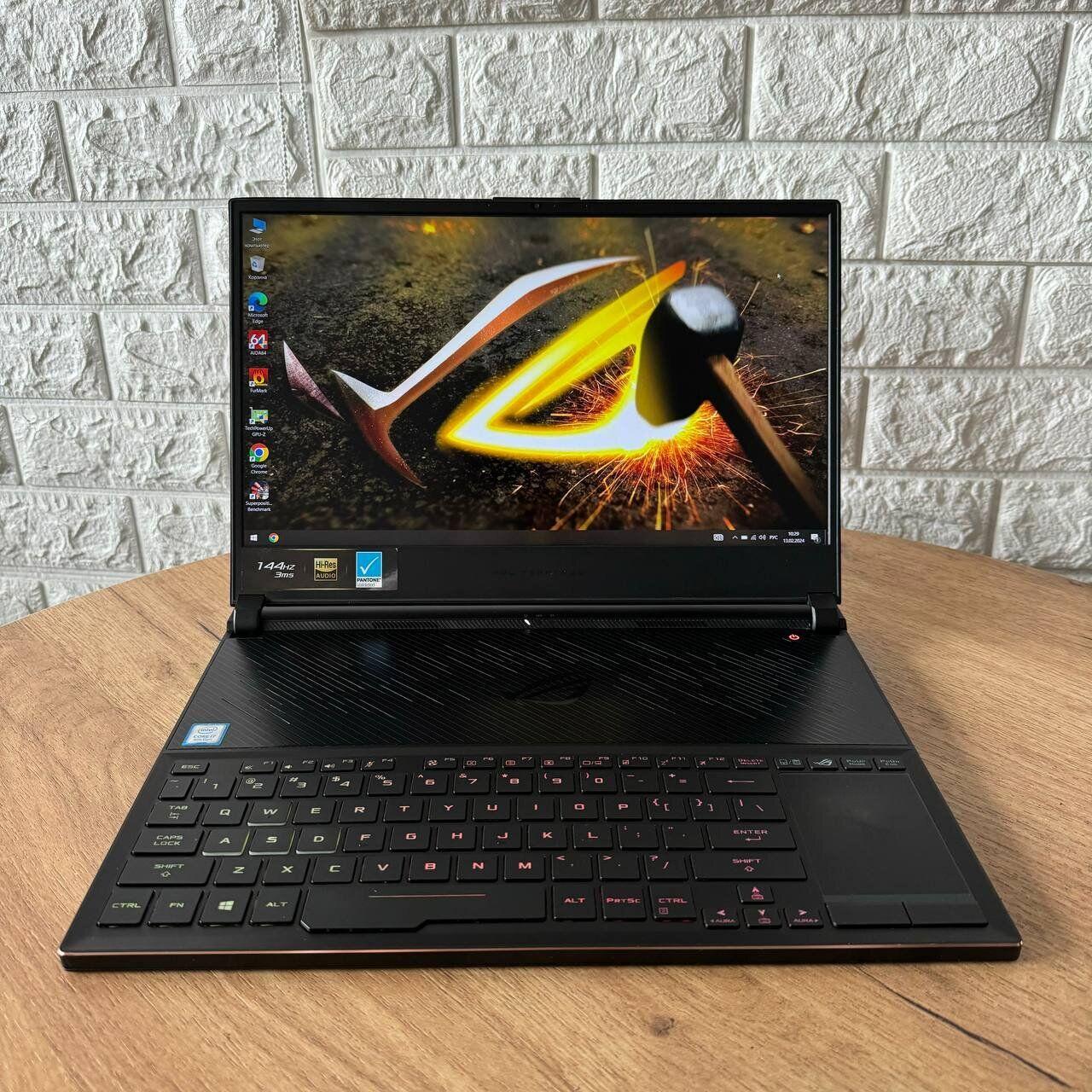 Б/в Ігровий ноутбук Asus ROG Zephyrus S GX531GX 15.6" 1920x1080| i7-8750H| 16GB RAM| 512GB SSD| RTX 2080 8GB